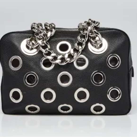 Prada Vitello Daino Leather Grommet Shoulder Bag - Picture 1 of 11